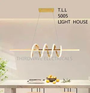 Golden Spiral Bar Chandelier Light