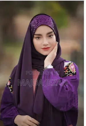 Red Handmade Crepe Hijab