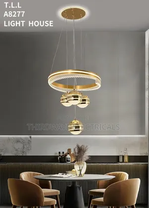 Modern Gold Circular Led Pendant Light Chandelier
