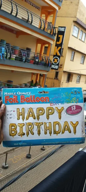 Birthday Party Foil Balloons Banner (Happy Birthday Letters)
