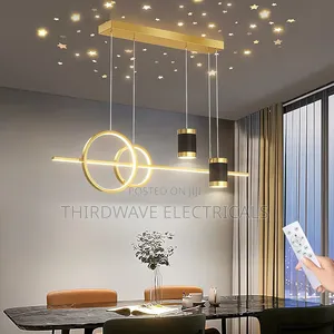 Vintage New Modern Gold Circular Led Pendant Light Chandelier Ak9