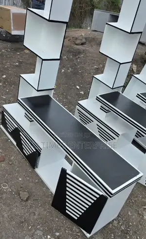 Tv Stand With Led Lights and Inbuilt Decor Stand