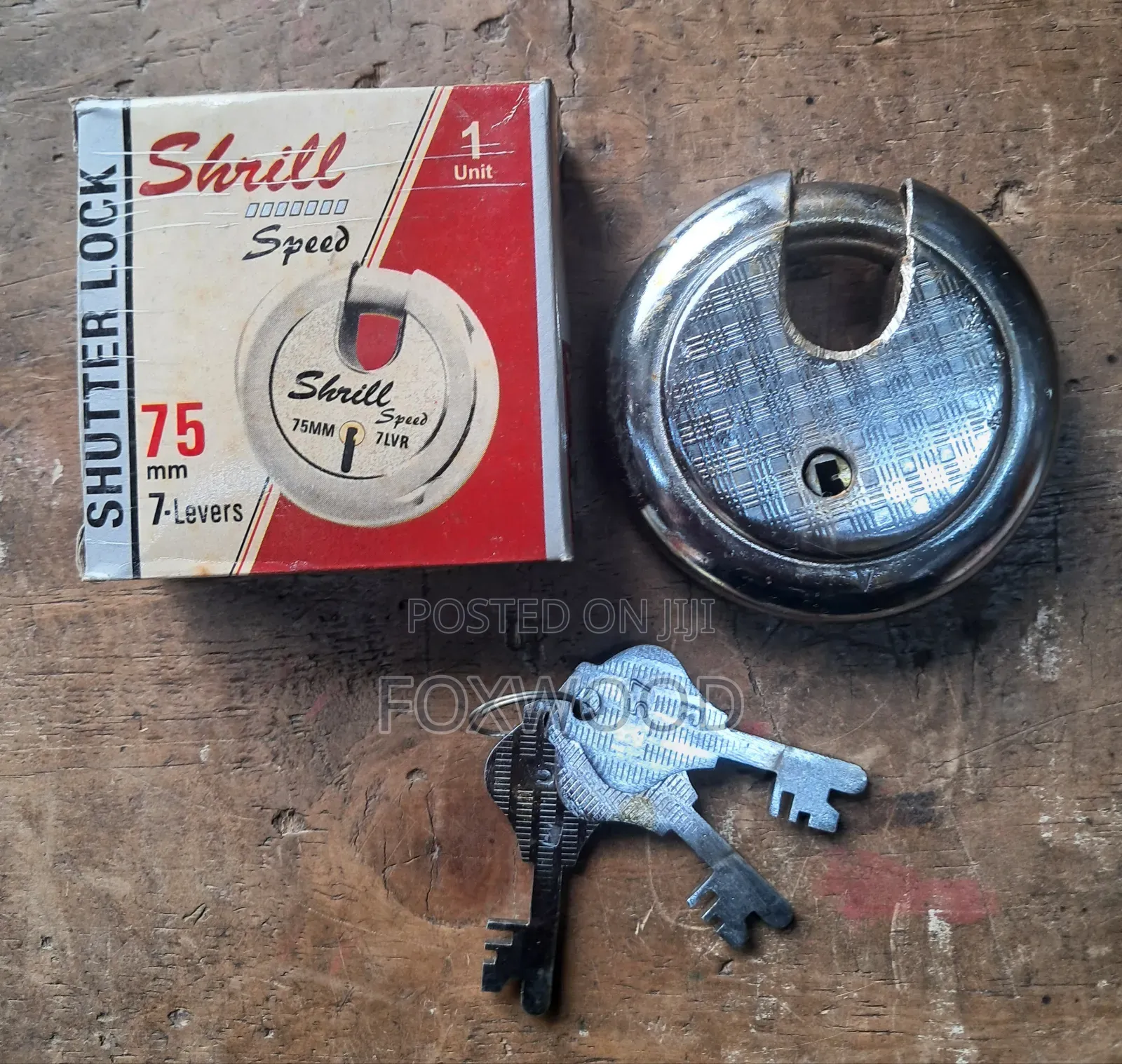Shrill Speed 75mm 7-lever Shutter Lock. Lock Size: 75mm.
