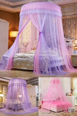 Purple and Pink Girl Bed Round Mosquito Nets