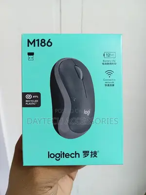 Logitech Wireless Mouse M186 Reliable and Comfortable Control.