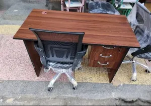Computer Desk and Mesh Chair Set