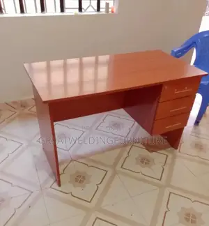 Generic 0.9m Brown Lockable Office Wooden Office Study Desk