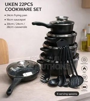 22pcs Uken Nonstick (Gas, Induction, and Ceramic Stovetops )