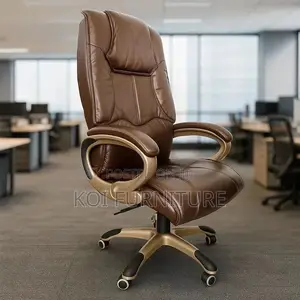 Office Chairs; Pu Brown Learher Executive Office Desk Chairs