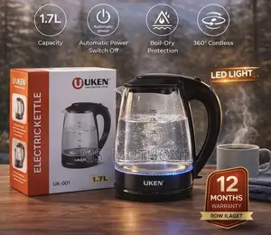 Uken 1.7 L Glass Electric Kettle