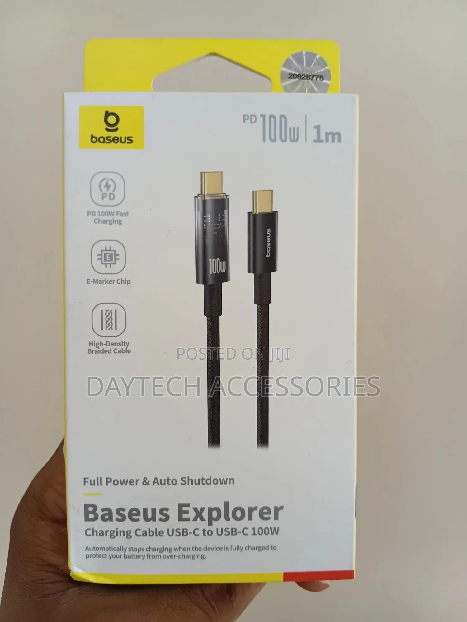 Baseus Explorer Series Usb-C to Usb-C 100w Fast Charging Data Cable.