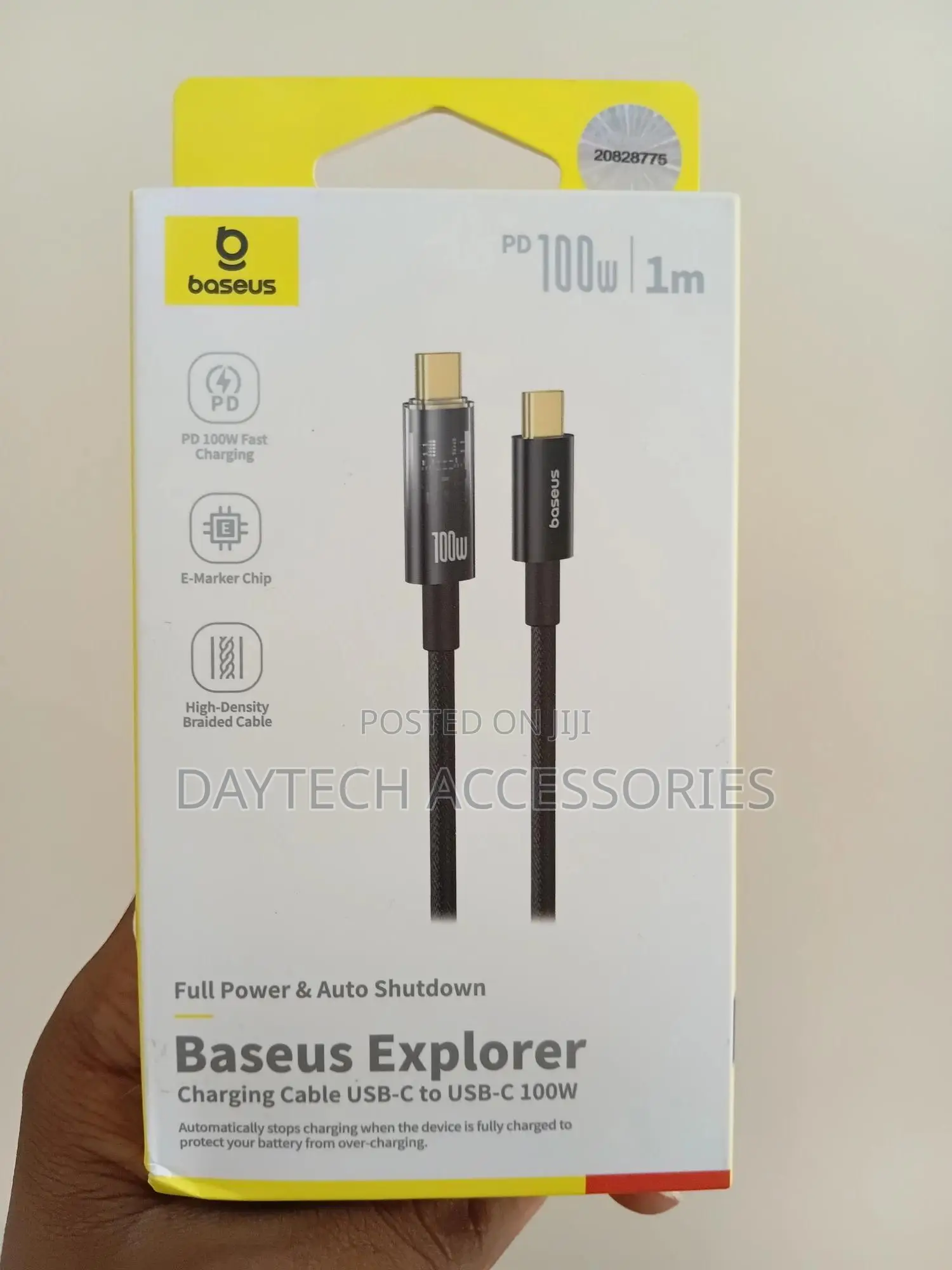 Baseus Explorer Series Usb-C to Usb-C 100w Fast Charging Data Cable.