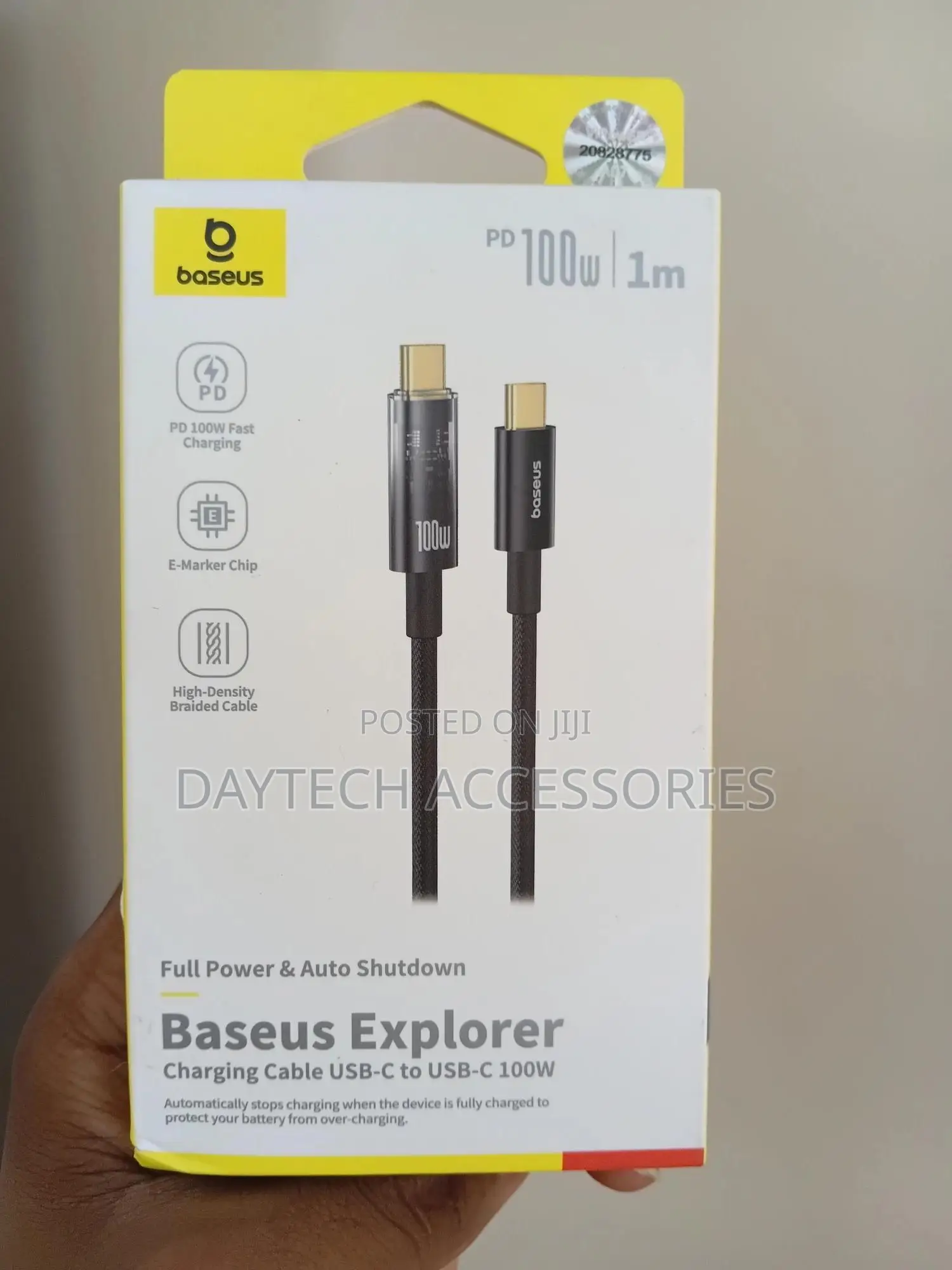Baseus Explorer Series Usb-C to Usb-C 100w Fast Charging Data Cable.