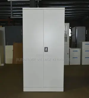 2-Door White Metallic Home Storage Cabinet