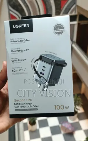 Ugreen Nexode 100w Charger With Retractable Usb-C Cable