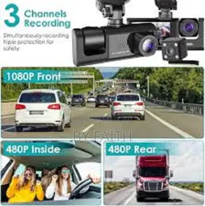 3-in-1 Mini Dash Cam for Cars - Night Vision With Loop Recording