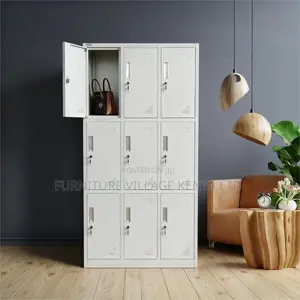 9-Door's White Metallic Home Office Locker