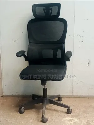 Black Folding Hands +Headrest Office Chair