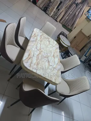 Imported Modern Marble Heavy Stone Dining Table 6 Seater