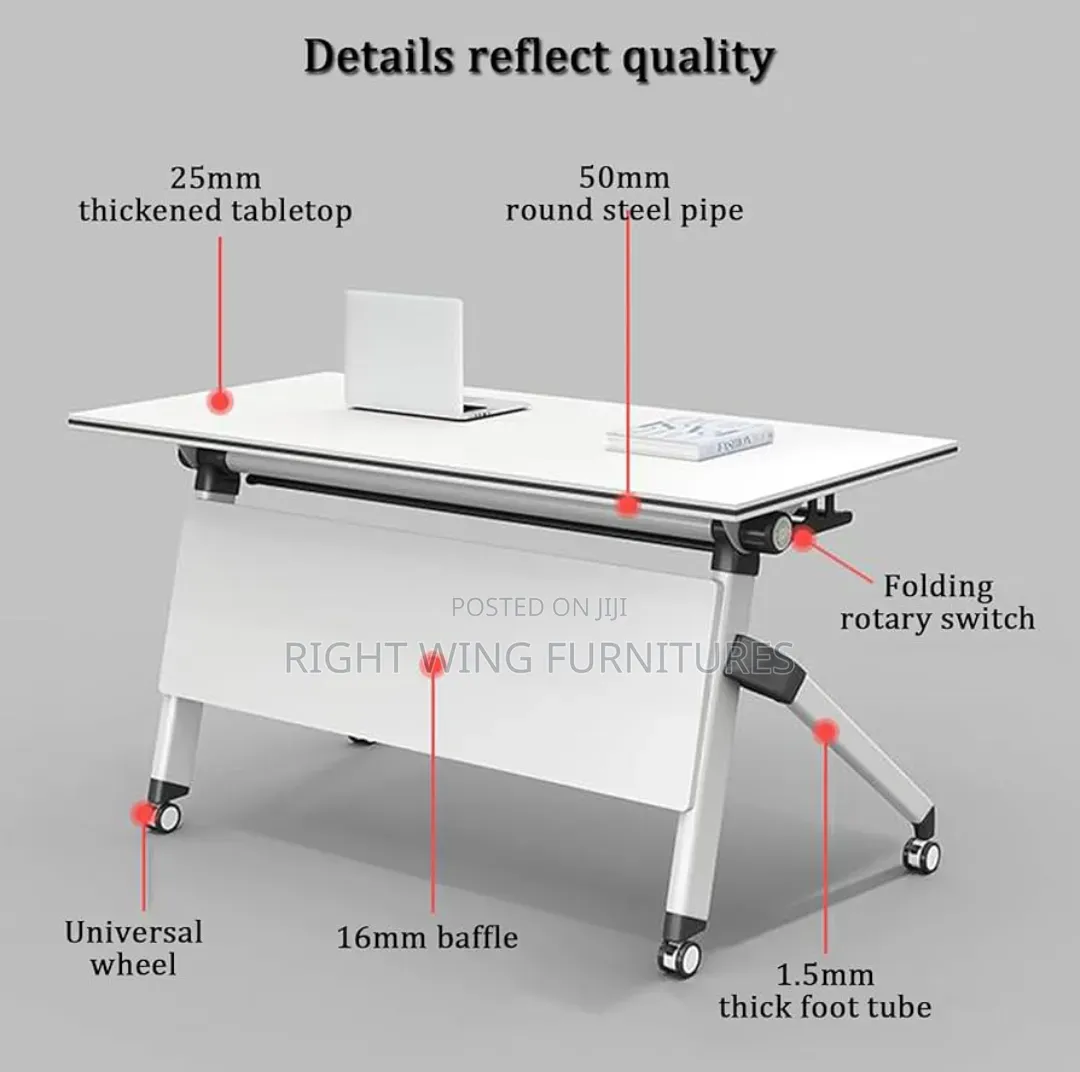 Folding Rotary Office Training Table 1.2m
