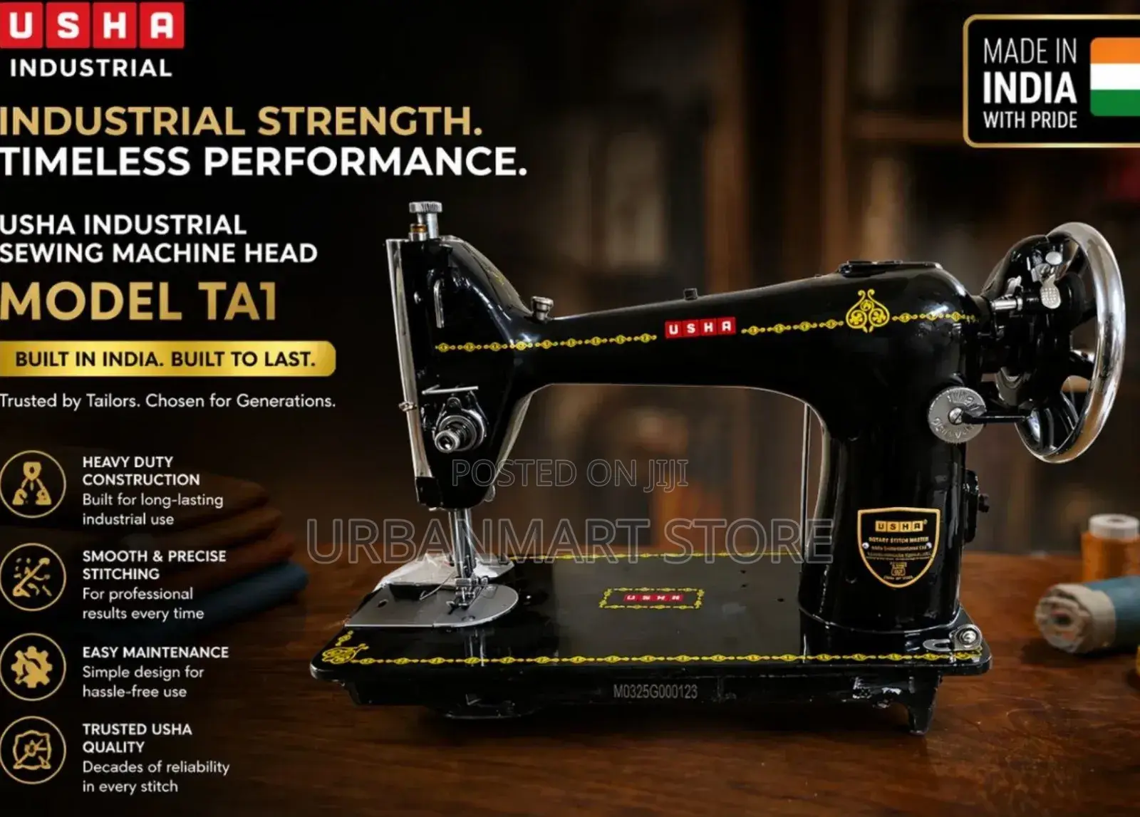 Usha Industrial Sewing Machine Heavy Duty Tailoring Machine