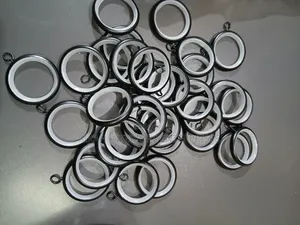 Black Plain Curtain Rod Rings
