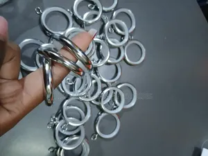 2 Inch Diameter Wide Silver Rings