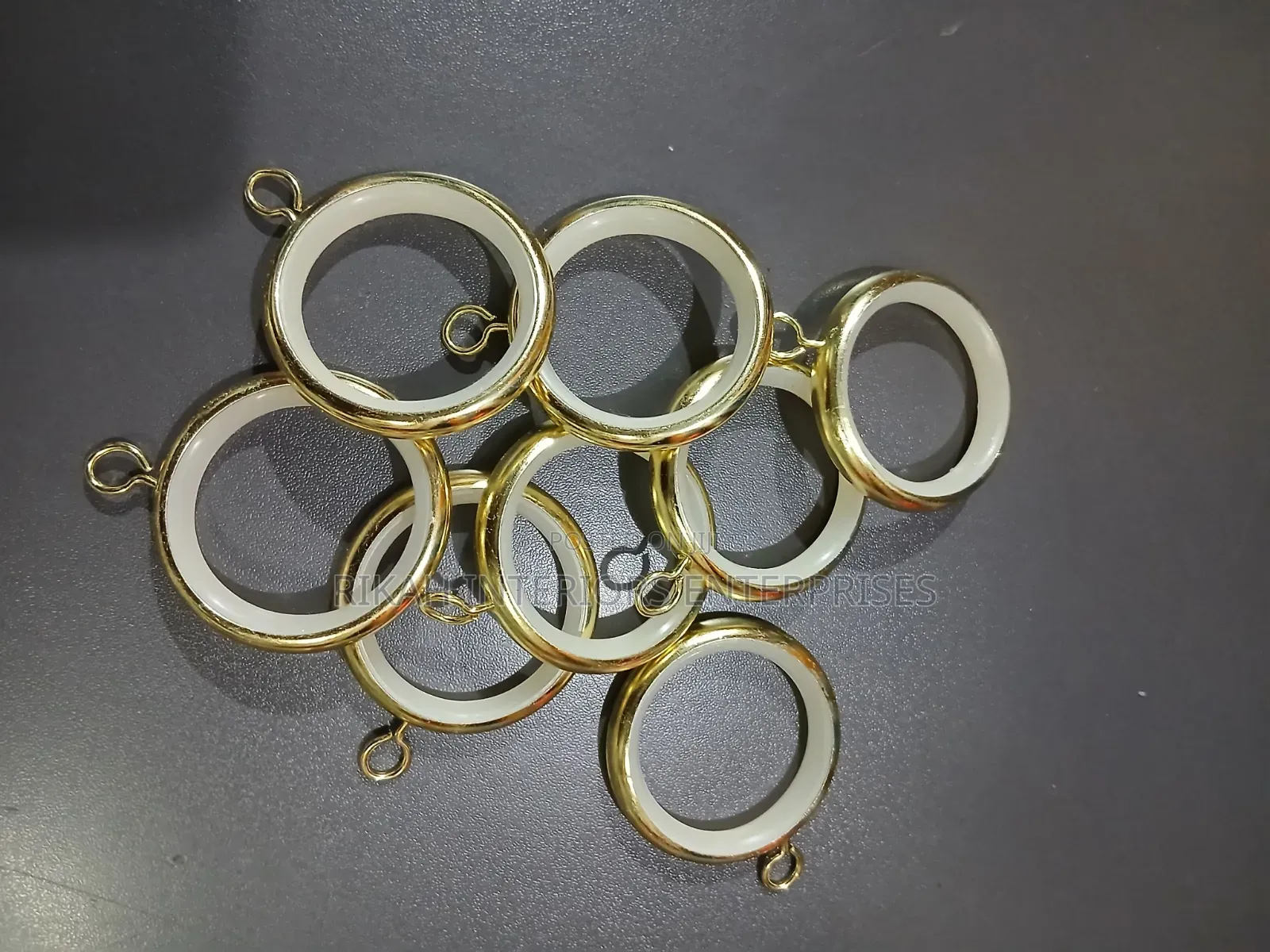 Shiny Gold Curtain Rods Rings