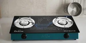 Olelon 2-burner Glass Top Gas Stove Cooker