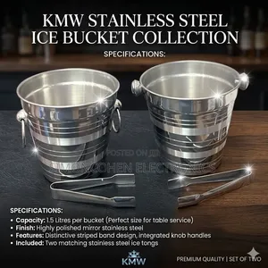 KMW Stainless Steel Ice Bucket With Ice Tong