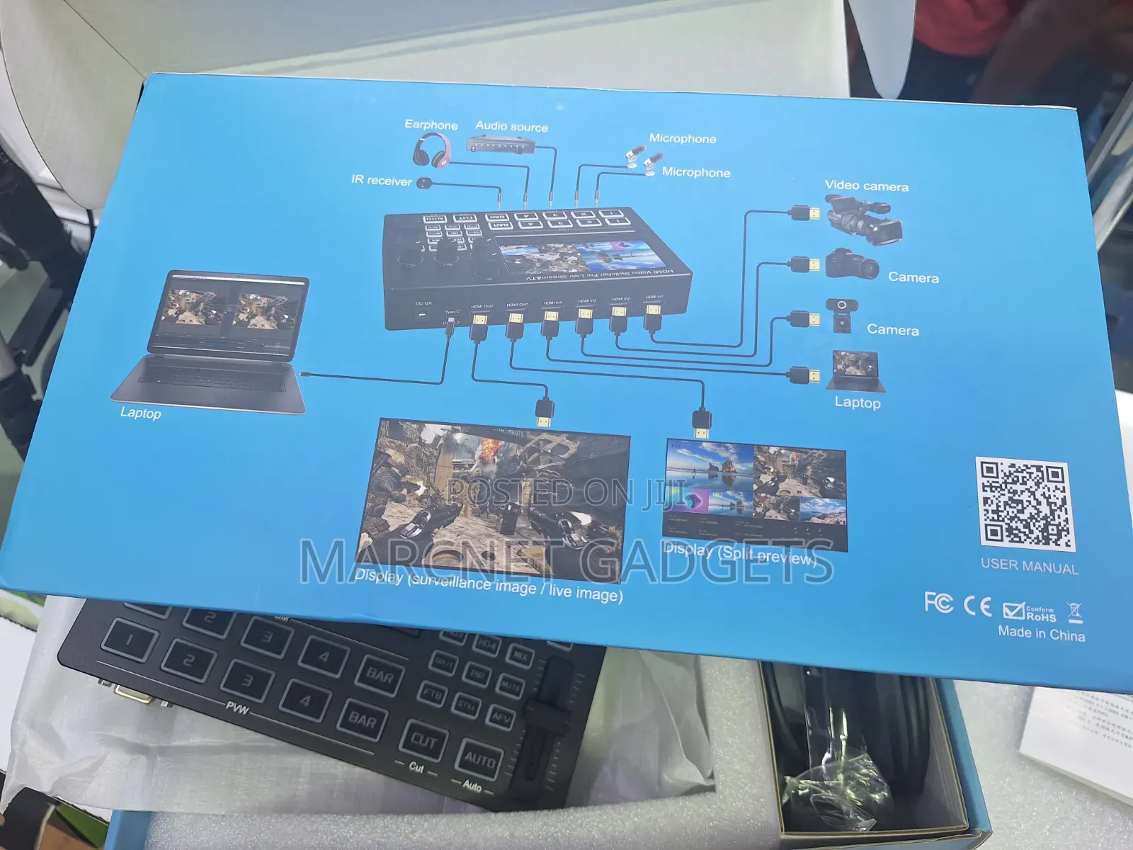 4 Way Hdmi Video Switcher Forblive Streaming With Built in Screen