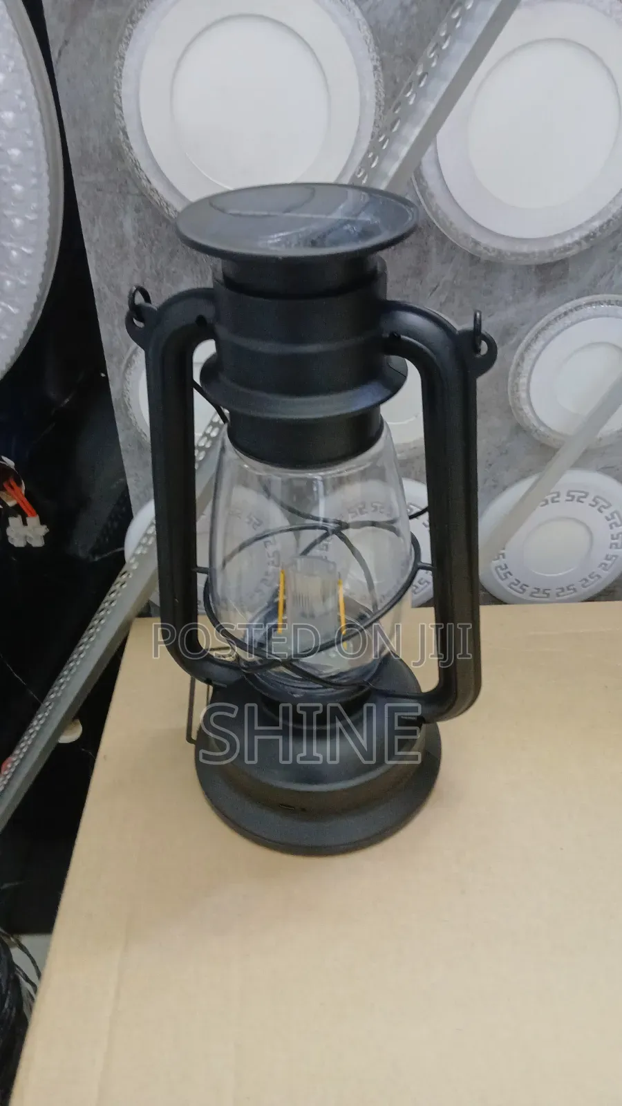 Big Lantern Decor Light Both Electric and Solar Rechargeable