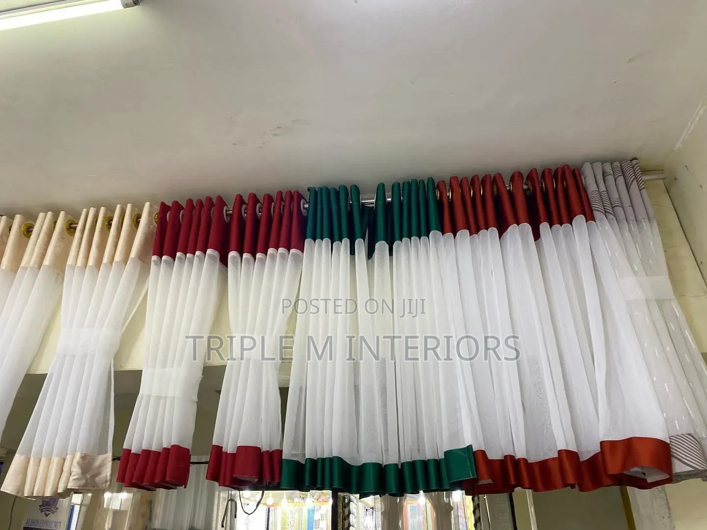 Fresh Style Kitchen Curtains Set 3m Light Sheer + 2m Plain Sheer