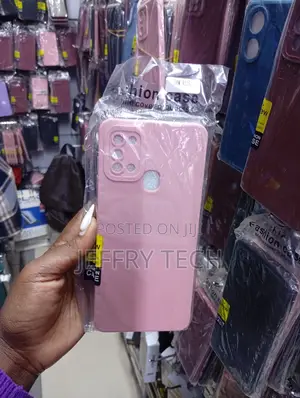 Samsung Galaxy A21s Pink Silicone Shockproof Back Cover