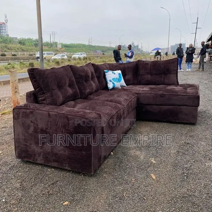 Dark Brown Corduroy Sofa