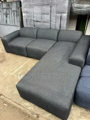 Dark Grey Chaise L-Shaped Sofa