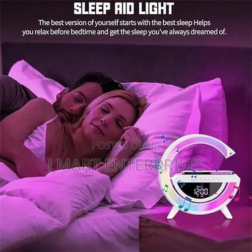 Big G Smart Night Light Wireless Bluetooth Speaker W Alarm Clock