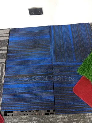 Blue Tiles Carpets Tiles Carpets Environmental Friendly Dust Treated