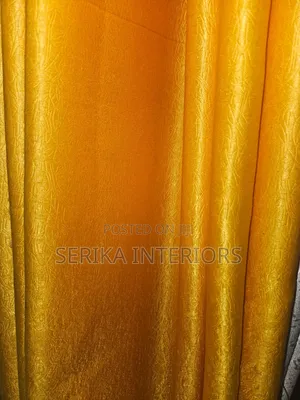 Yellow Mastered Curtains Curtains Environmental Friendly Dust Free