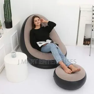 Inflatable Sofa With Air Pump, Lounge Chair, Air Couch Footrest,