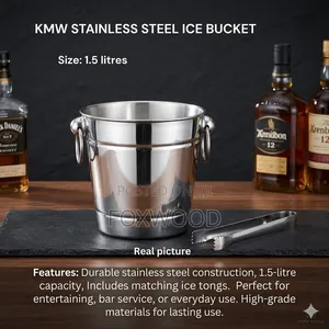 KMW Stainless Steel Ice Bucket With Ice Tong