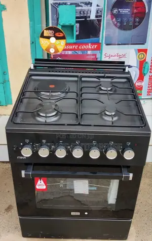 Mika Standing Cooker, 60cm X 60cm, 3g + 1 Rapid Plate (Mst6231e4bl )