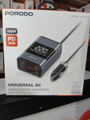 The Porodo Universal Ac Car Power Inverter (200w)