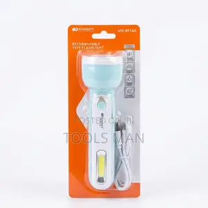 Rechargeable 2-in-1 Led Flashlight + Reading Torch.Kamisafe Km-8916a