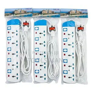 Power King 5-Way Extension Socket - 3m Heavy Duty Cable 13a Fused
