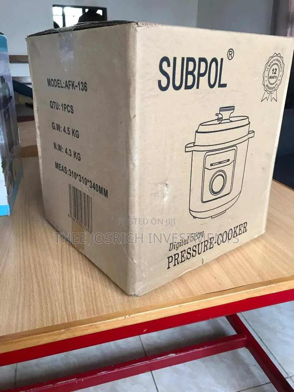 Subpol 5 Litres Pressure Cooker