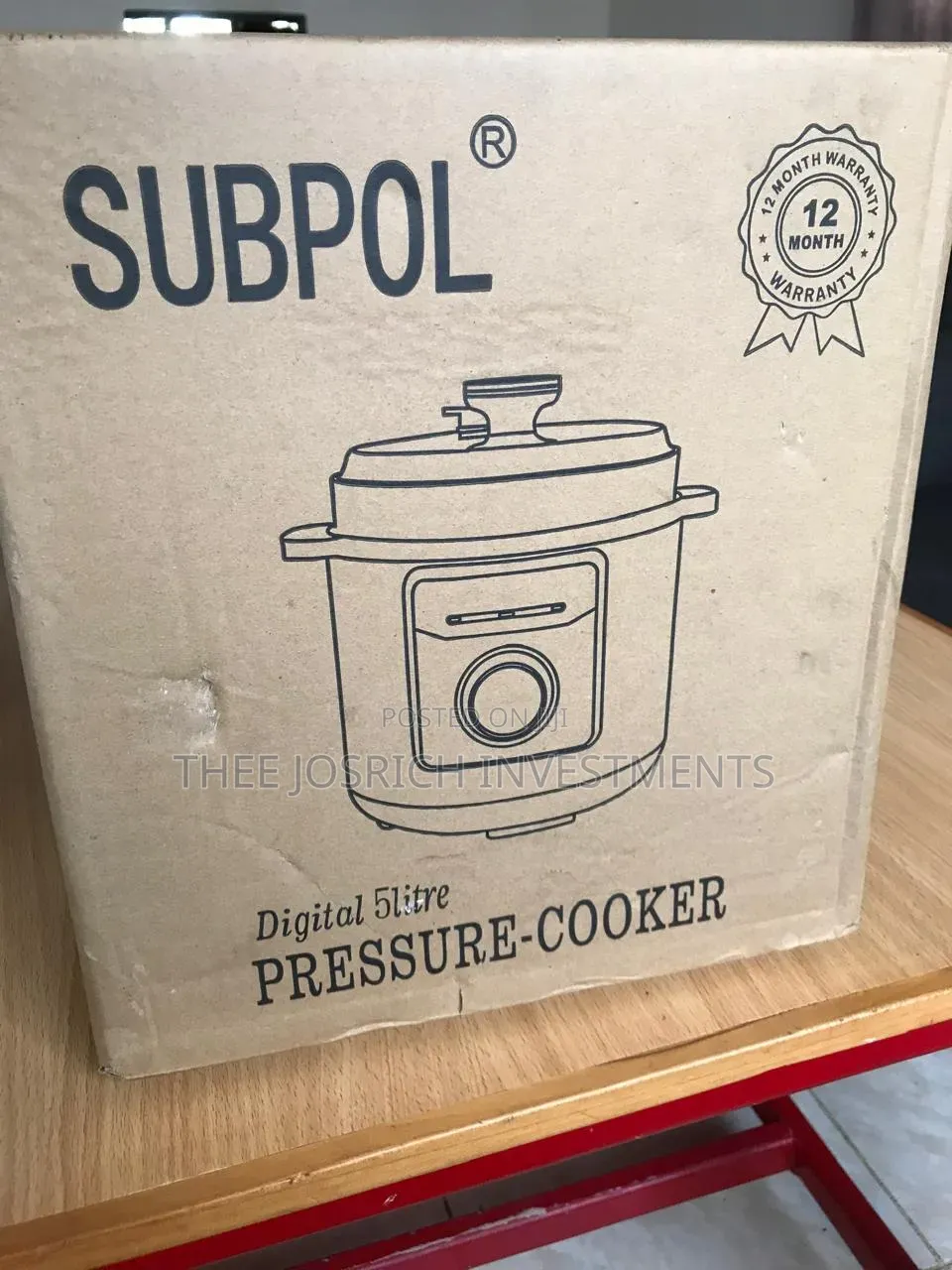 Subpol 5 Litres Pressure Cooker