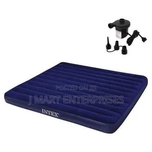 Intex 5 by 6 Inflatable Mattress Air Bed for Camping, Guests Home