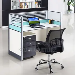 Office Workstation; One User Blue Office Cyber Cafe Workstation