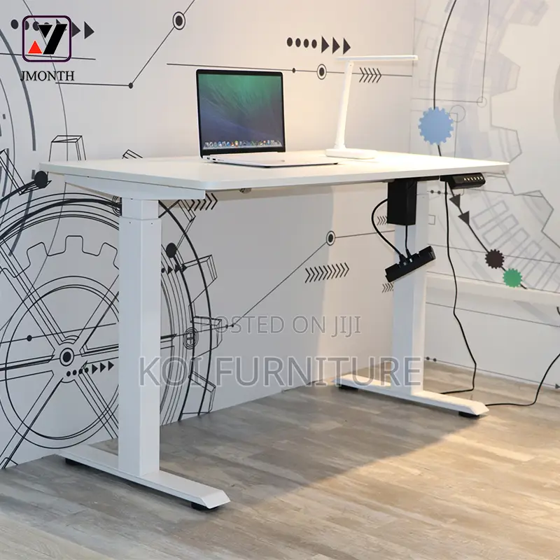 Office Table; 140cm Luxury Electric Lifting Stand-Up Computer Desk